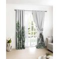 thumbnail image 3 of Summer Botanical Blackout Curtains for Bedroom/Living Room, Thermal Insulated Kitchen Curtains, Green Palm Tropical Forest Grommet Darkening Window Treatment Drapes 52"x84"x2, 3 of 8
