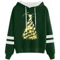 thumbnail image 1 of WILLBEST Sudaderas de Mujer Sudadera con Capucha con Cordón y Estampado Navideño Informal para Mujer 90 Grande, 1 of 3
