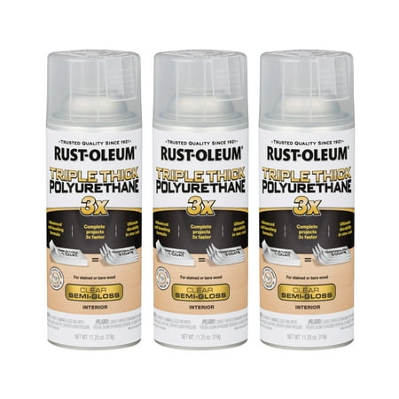 (3 Pack) Rust-Oleum Triple Thick Polyurethane (Best Polyurethane For Painted Furniture)