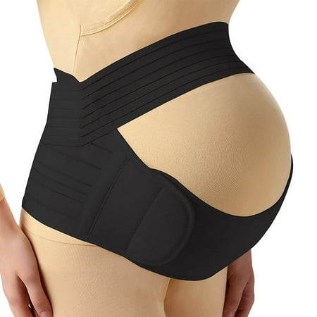 

3 in 1 Maternity Belly Band Pregnancy Support Belt Waist Abdomen Belly Back Brace Band Pregnancy Pelvic Support Belt Bump Brace Strap Back Pain Relief Soft & Breathable Adjustable Size