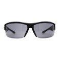 thumbnail image 2 of Xloop Mens Wrap Futuristic Half Rim Mirror Sport Sunglasses Black Red Black, 2 of 4