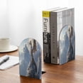 thumbnail image 5 of Susaid Silver Dragon Mountain Peaks Print Wooden Bookends Decorative Book Ends for Shelves Heavy Books Holder Organizer Non-Slip Desk Book End for Kids Room Office School 1 Pairs, 5 of 8