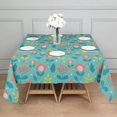 thumbnail image 3 of Pioneer Flower Floral Print Pattern Square Tablecloth, Waterproof Wipeable Spillproof Washable Table Cover for Home Kitchen Party Decor, 42"x42", 3 of 6