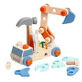 thumbnail image 3 of Juego de herramientas de madera para coche, juego de herramientas para niños, desmontaje y montaje de tuercas, de simulación, juguetes de aprendizaje, 3 of 9