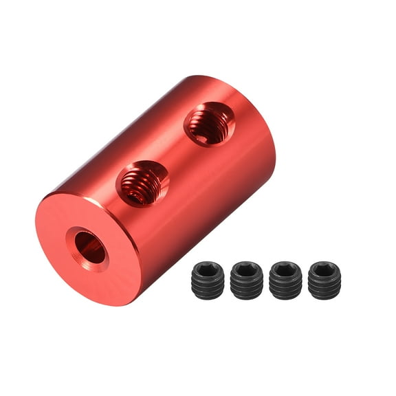 Shaft Coupling 3.17mm to 3.17mm Bore L20xD12 Robot Motor Wheel Rigid Flexible Coupler Connector Red