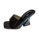 thumbnail image 2 of Zapatos de cristal a la moda para mujer, sandalias de Color caramelo con punta cuadrada, zapatillas de tacón alto de verano Wmkox8yii  hj789, 2 of 9