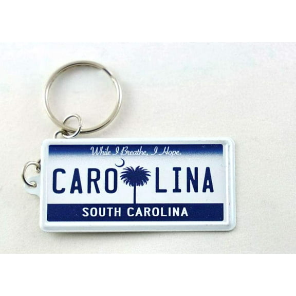 South Carolina license plate aluminum ultra-slim rectangular souvenir keychain