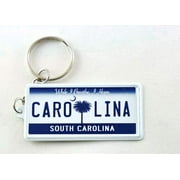 South Carolina license plate aluminum ultra-slim rectangular souvenir keychain