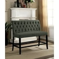 thumbnail image 2 of Furniture of America Verona Counter Height Bench, Gray and Antique Black, 2 of 7