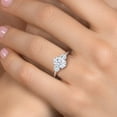 thumbnail image 4 of Gem Stone King 925 Sterling Silver White Moissanite and Sky Blue Aquamarine Engagement Ring for Women | 2.60 Cttw | Oval 9X7MM | Gemstone Birthstone | Size 7, 4 of 7