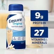 Ensure Original Nutrition Shake, 9g Protein, Vanilla, 8 fl oz - 24 Pack