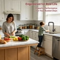 thumbnail image 4 of SUMERAIN Lead Free Stainless Steel Kitchen Faucet with Pull Down Sprayer, Matte Black Kitchen Sink Faucet, 4 of 12