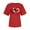 #345-Red, variant on Women's Love Heart Printed T-shirt Round Neck Short Sleeved Sunmmer Tops Gifts