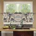 thumbnail image 4 of Wobogo Panda Pattern Kitchen Curtains 2 Piece Set Symmetrical Design Light Filtering Small Window Drapes Suitable for Bathroom Laundry Room and RV 57x36in, 4 of 9