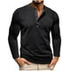 thumbnail image 2 of pstuiky Camisas para hombre de manga larga, Blusas casuales de manga larga con cuello redondo, botones, cuadros, bolsillos y bloques de color para hombre camisetas de hombre xl, 2 of 8
