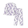 thumbnail image 2 of Uemuo Orchids Flowers Pattern Womens Pajama Sets,PJ Set for Women,Pajamas for Women Logo,Long Sleeve Pajama Set for Women,Soft Long Sleeve Top With Pants-XX-Large, 2 of 9