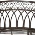 thumbnail image 7 of SAFAVIEH Outdoor Collection Lara Kissing Bench Rustic Brown, 7 of 7