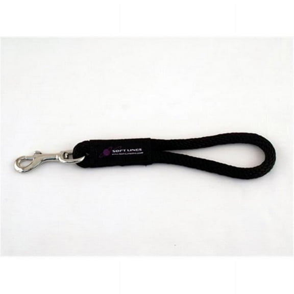 Soft Lines  Dog Snap Leash 0.5 In. Diameter By 1 Ft. - Black