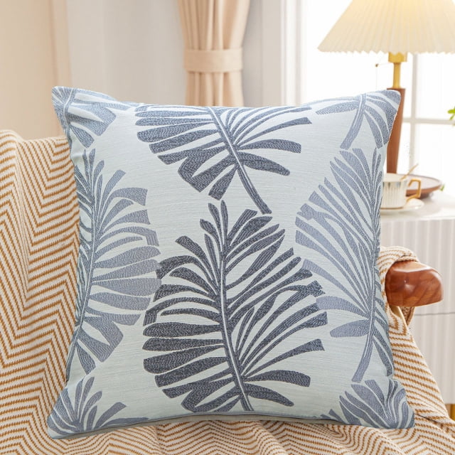 Funda de almohada decorativa para sofá con flores, funda de almohada suave para mesita de noche