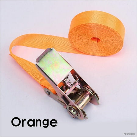 

1/2/3/4/5M Car Tie Down Strap Ratchet Belt Luggage Bag Lashing With Metal Buckle
