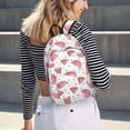thumbnail image 5 of Bingfone Watermelon Print Canvas College Laptop Backpack, Large Capacity Lightweight College Bookbag Casual Daypack-Small, 5 of 5