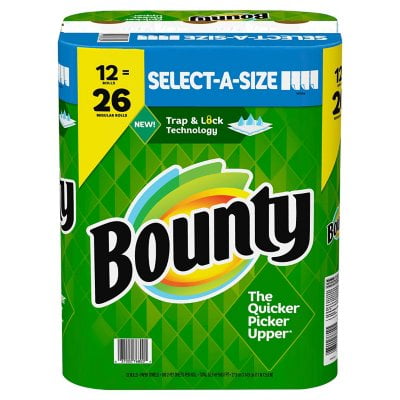 Bounty Select-A-Size Paper Towels, White (108 sheets/roll, 12 ct.)