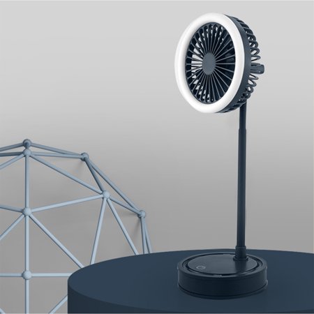 

Cntydi Hot Small Desk Fan LED Night Light Electric Battery Operated Fan USB Rechargeable Portable Quiet Mini Desktop Table Cooling Fan for Office Camping Indoor Outdoor