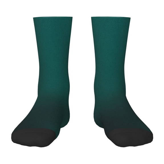 Honeii Dark teal green Print Children's Colorful Socks,Unisex Kids and Toddlers' Cushioned Sock,Kids Athletic Crew Socks,for Everyday Wear and Sports