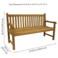 thumbnail image 5 of Sunnydaze Mission-Back Teak Garden Bench, 5 of 11