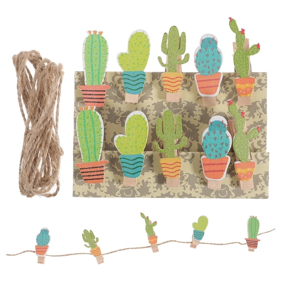 GOOHOCHY 10 Sets Picture Clothes Pins Multi Colored for Birthday Decorations and Anniversaries