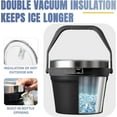 thumbnail image 4 of 7L Vacuum Insulated Ice Bucket with Lid and Scoop& Tongs，Large capacity Stainless Steel Beverage Bucket for Cocktail, Champagne, Wine, Beer，Large Parties（Carbon Black Suit）, 4 of 18