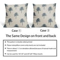 thumbnail image 5 of Gray Blue Palm Tree Pillow Covers 18X18 InchTropical Coconut Trees Coastal Plants Decorative Pillow Cases Set of 2 Summer Retro Cotton Linen Throw Pillows Home Decor For Sofa Porch Couch Outdoor, 5 of 6
