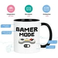 thumbnail image 5 of Cabtnca Gamer Gifts, Gaming Gifts for Men Game Lovers, Christmas Birthday Gifts for Gamers Teen Boys Dad Husband Boyfriends, Gamer Mode ON Mug, Gamers Gift Ideas, 11 Oz White, 5 of 9