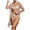 Beige, variant on Wancir 3pcs Set Women Bikini with Cover Up Swimsuit Floral Print Bottom Knotted Front Top High Waisted Swimwear