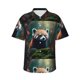 thumbnail image 1 of Fotbe Forest Plant Raccoon Camisa Hawaiana para Hombre Unisex – Camisa Casual de Verano con Botones de Manga Corta de Algodón y Lino,X-Large, 1 of 7
