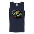thumbnail image 2 of Neon Technicolor Trippy Party Rainbow Koala | Mens Animal Lover Graphic Tank Top, Navy, 2XL, 2 of 4