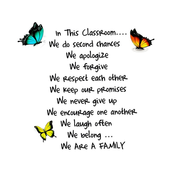 Quotes & Sayings Wall Decals for Students Classroom - White Background Classroom DIY & Creativity Boy Girl Bedroom Wall Sticker - Size: 10 In x 9 In