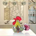 thumbnail image 4 of Tooarts Multicolor Rooster Glass Sculpture Home Decor Animal Ornament Gift Craft Decoration, 4 of 5