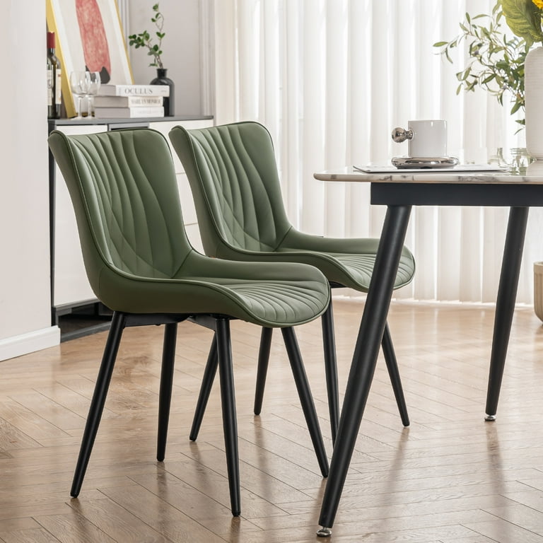 Soft leather dining discount chairs