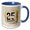 Blue/White, variant on 3drose, Image of Twenty 25 Graduate Elegant Tassel and Star on Gold Design, 11oz Two-tone Red Mug