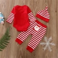 thumbnail image 3 of Inevnen My 1st Christmas Baby Boy Outfits Romper Bodysuit Santa Pants with Hat 3pcs Clothes Set, 3 of 8