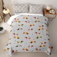 thumbnail image 2 of Homewish Lovely Dachshund Quilt Full,Cartoon Pet Dog Full Bedspread Sets,Gray,3 Pieces, 2 of 7