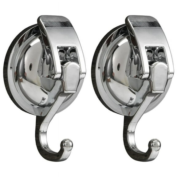 Heavy Duty Vacuum Suction Cup Hooks (2 Pack) For Kitchen Bathroom Restroom Organization