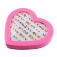thumbnail image 2 of Pendientes de botón para mujer, pendientes de botón, pendientes de botón para mujer, color dorado, 36 pares de pendientes, pendientes de botón con forma de corazón, llave y flor., 2 of 5