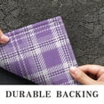thumbnail image 6 of Purple and White Checkered Pattern Washable Non Slip Indoor Door Mat, Decorative Entry Rug for Entrance, Bedroom, Kitchen, Bathroom, 17"x30", 6 of 6