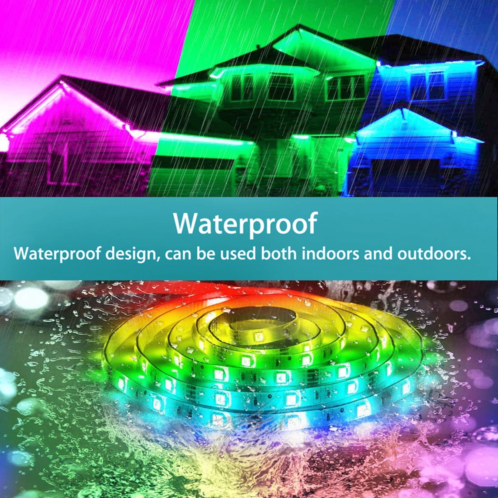 49.2ft Bluetooth LED Strip Lights with 44 Keys Remote Control Ultra-Long RGB Color Changing Rope Lights,Wireless Smart App Controlled Bedroom Lights,SMD 5050 Flexible Bright Light Strip