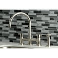 thumbnail image 4 of Kingston Brass KS8278DKLBS Kaiser Bridge Kitchen Faucet with Brass Side Sprayer, Brushed Nickel, 4 of 7