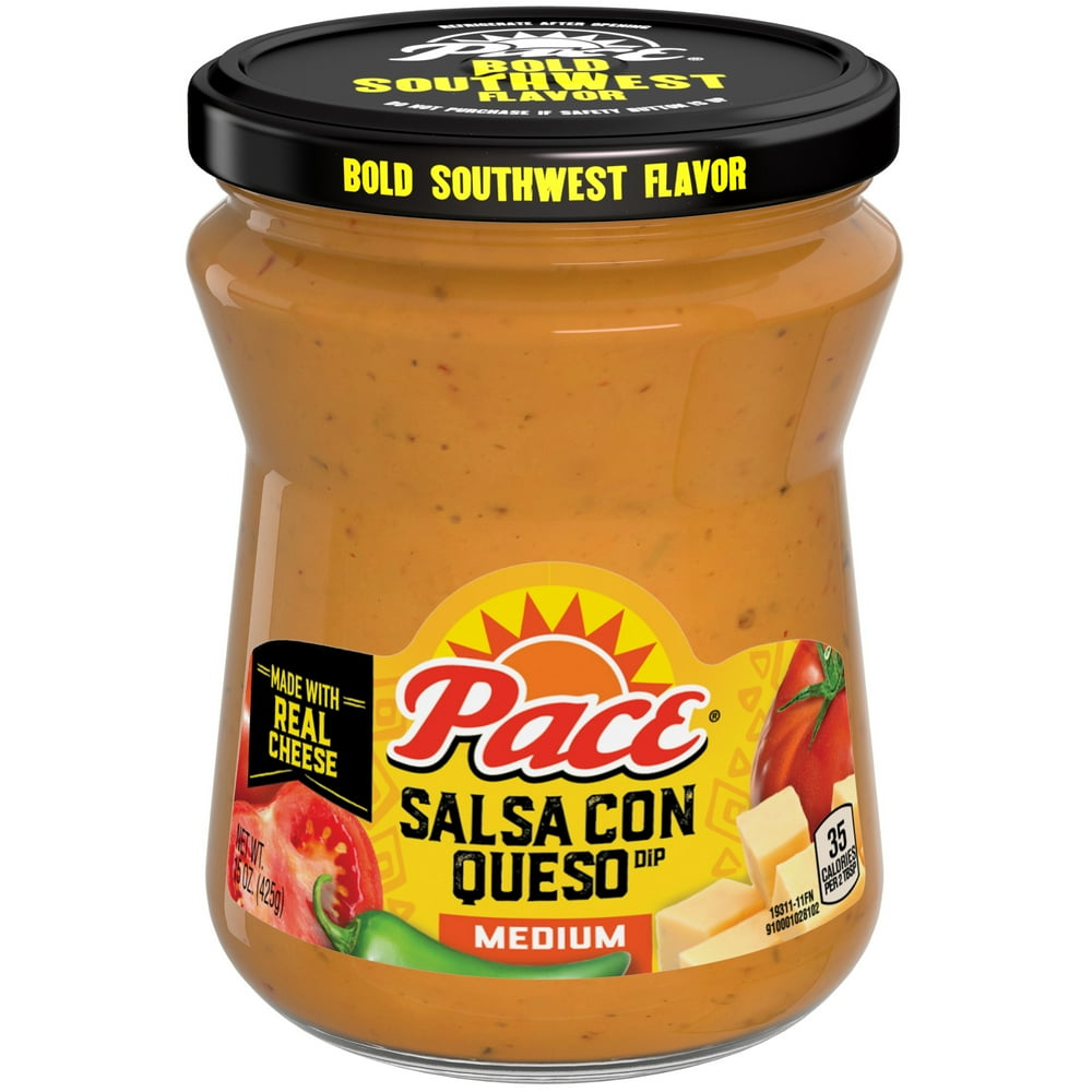 Pace Salsa Con Queso Cheese Dip, Great for Nachos, 15 Ounce Jar