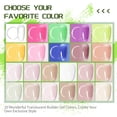 thumbnail image 3 of Kit de gel Nail Builder JODSONE, 22 unidades con base y capa superior y pegatinas, 3 of 9
