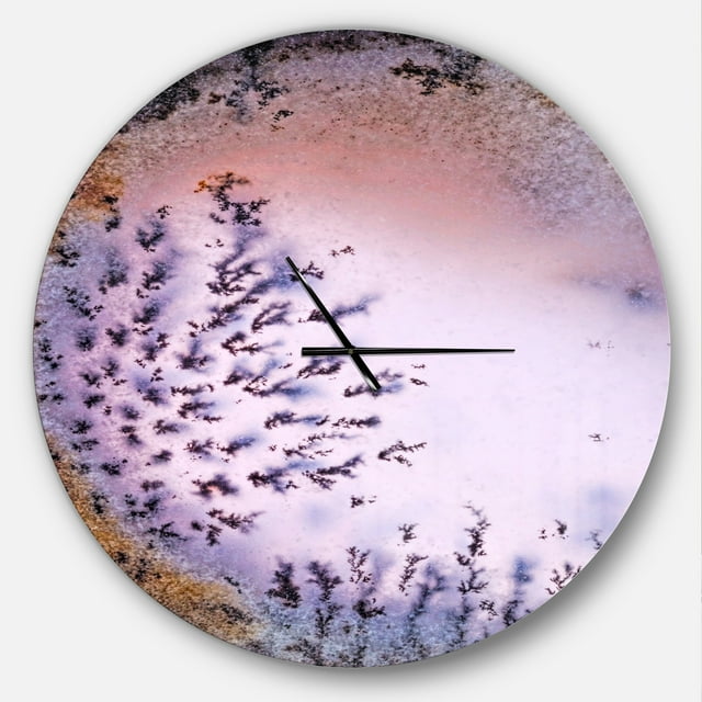 Designart 'Crystal Dendrite macro ' Modern wall clock